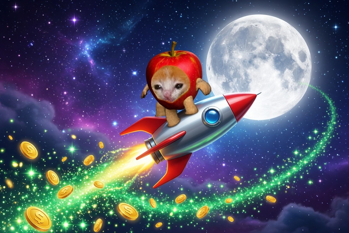 Apple Cat to the moon
