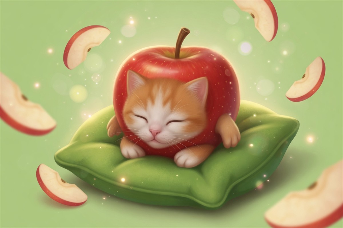Apple Cat sleeping